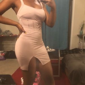 Light Pink Corset Mini Dress